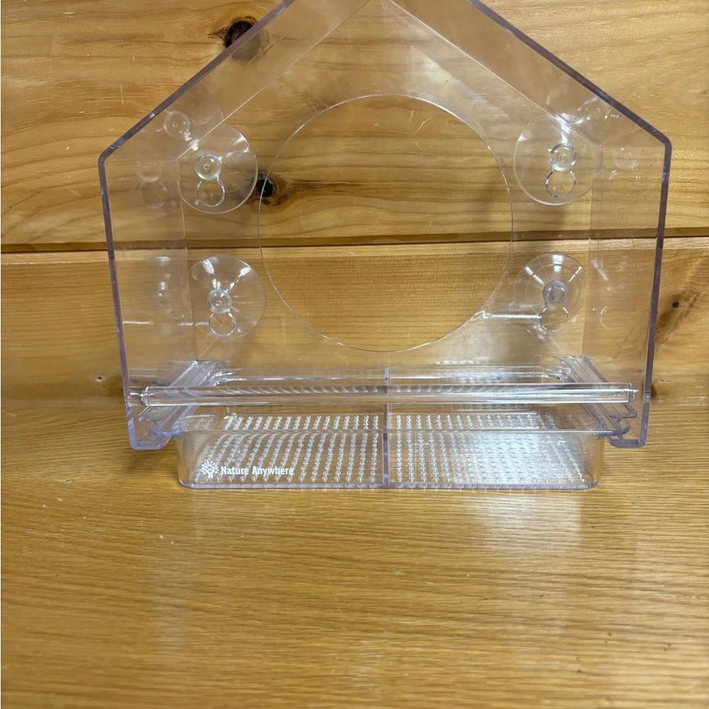 Clear Acrylic Bird Feeder with Suction Cups